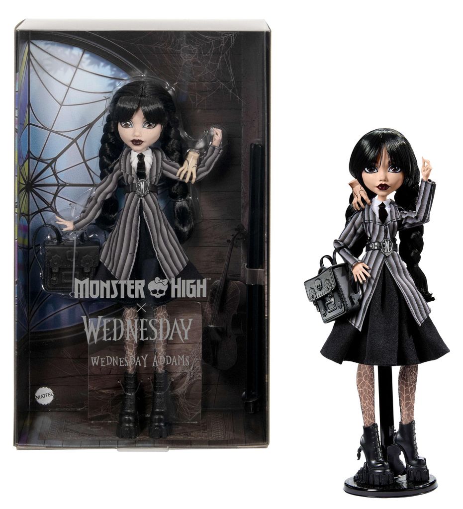Monster High Wednesday Sammelpuppe, Wednesday Addams in Produktbild 