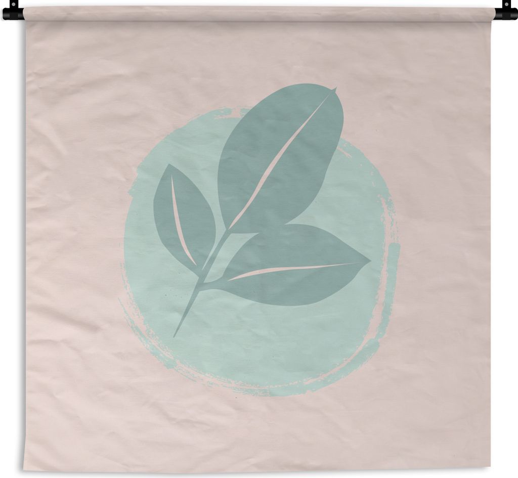 MuchoWow Wandteppich Wandbehang Sommer - Pünktchen - Blätter 150x150 cm Tapisserie Dekoration Wandtuch - Wohnaccessoires - Modernes