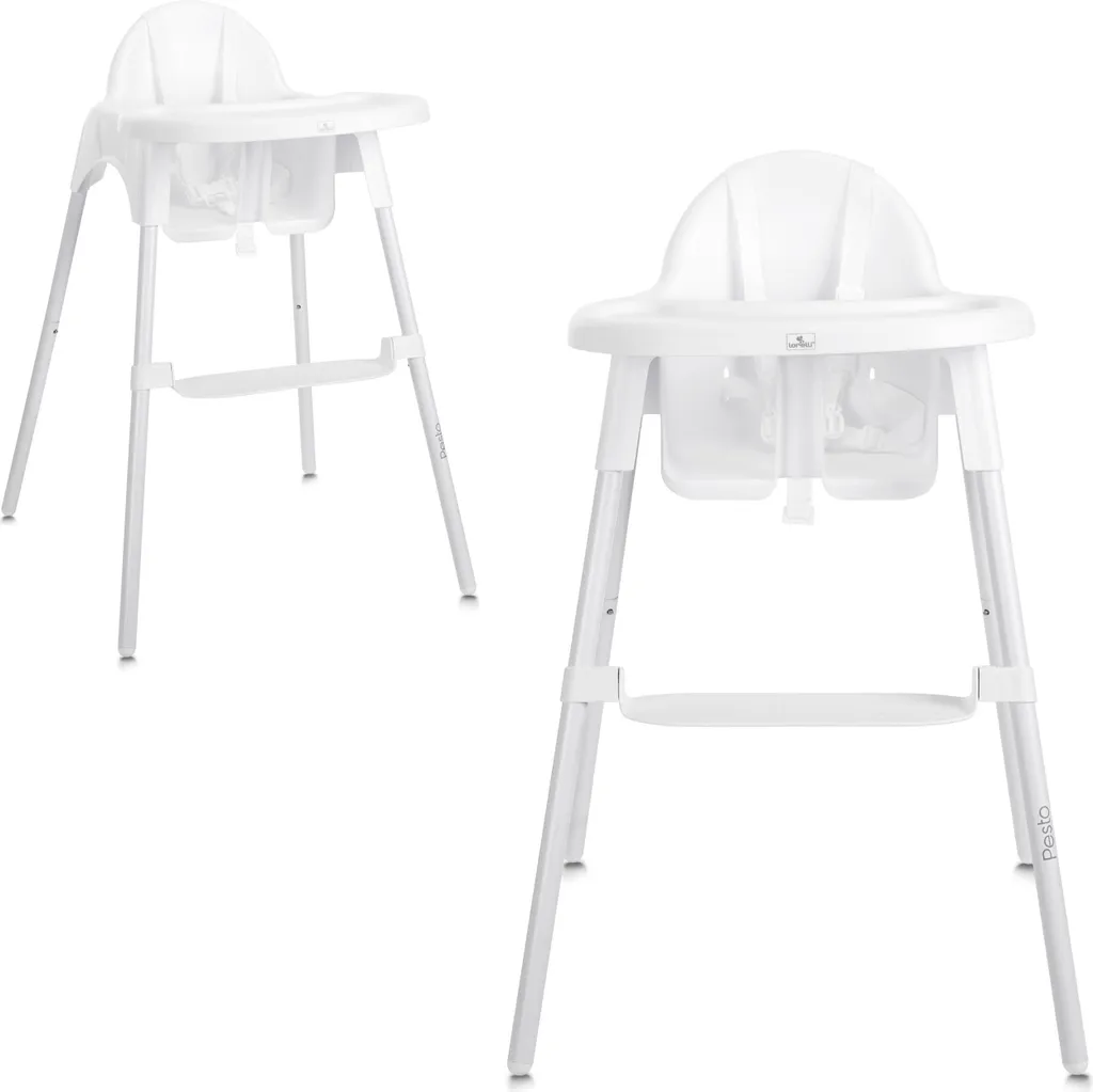 Seggiolone Lorelli Pesto Bianco: Minimal Design e Massima Sicurezza 5 Punti