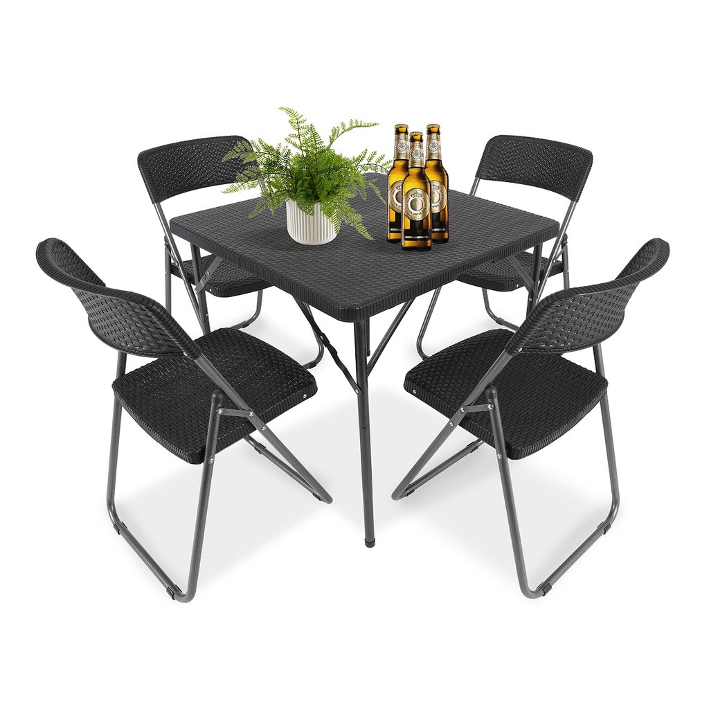 Sekey Klappbar Garten Sitzgruppe Bistro Gartentisch Set 4 Produktbild 