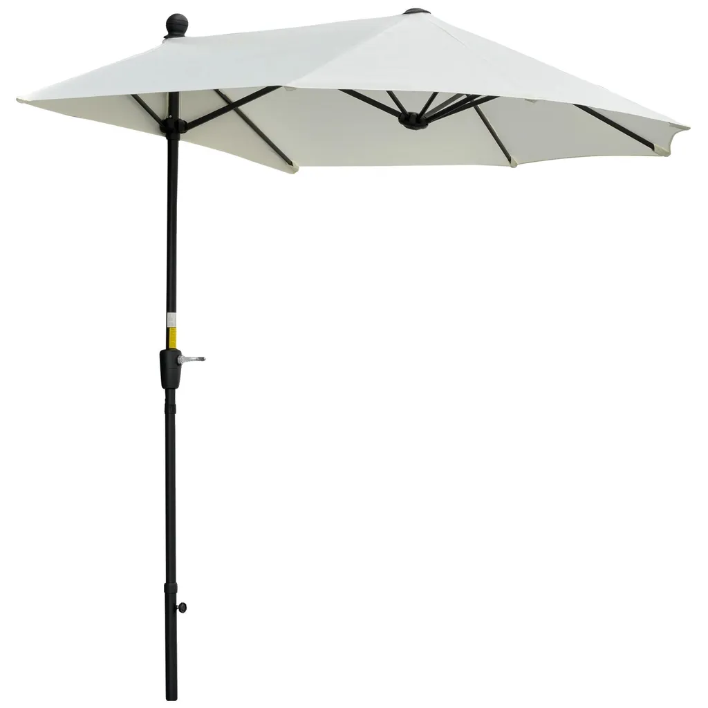 Parasol de jardin inclinable crème avec montage rapide - Gamme Riviera