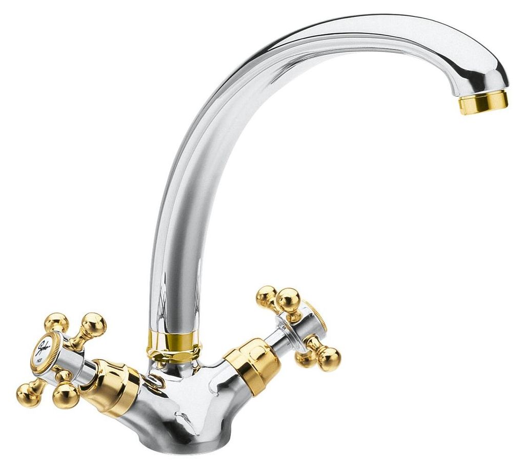 ANTEA Küchenarmatur, Höhe 265mm, Chrom / Gold Produktbild 