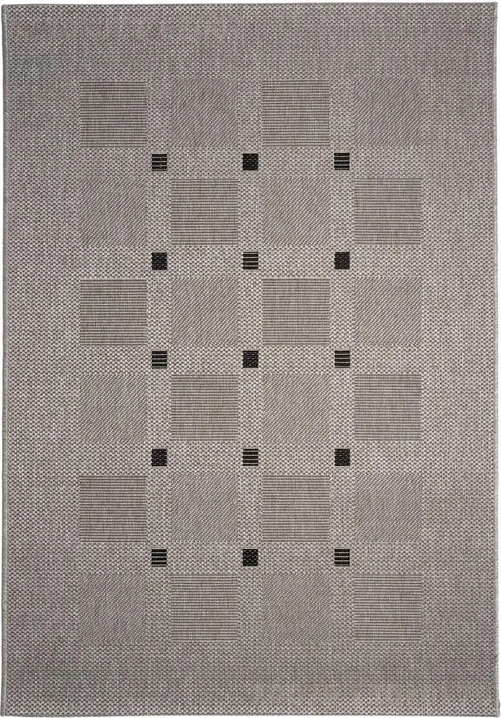 Tapis résistant FLOORLUX 20079 Silver/Black, tissage plat robuste