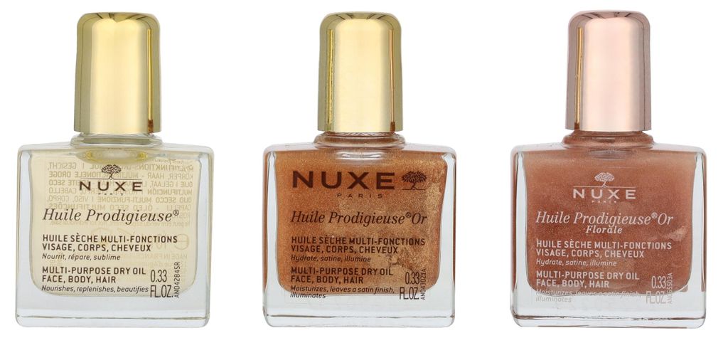 Nuxe Set mit 3 meistverkauften Nuxe Huile Prodigieuse-Ölen, 3 x 10 ml