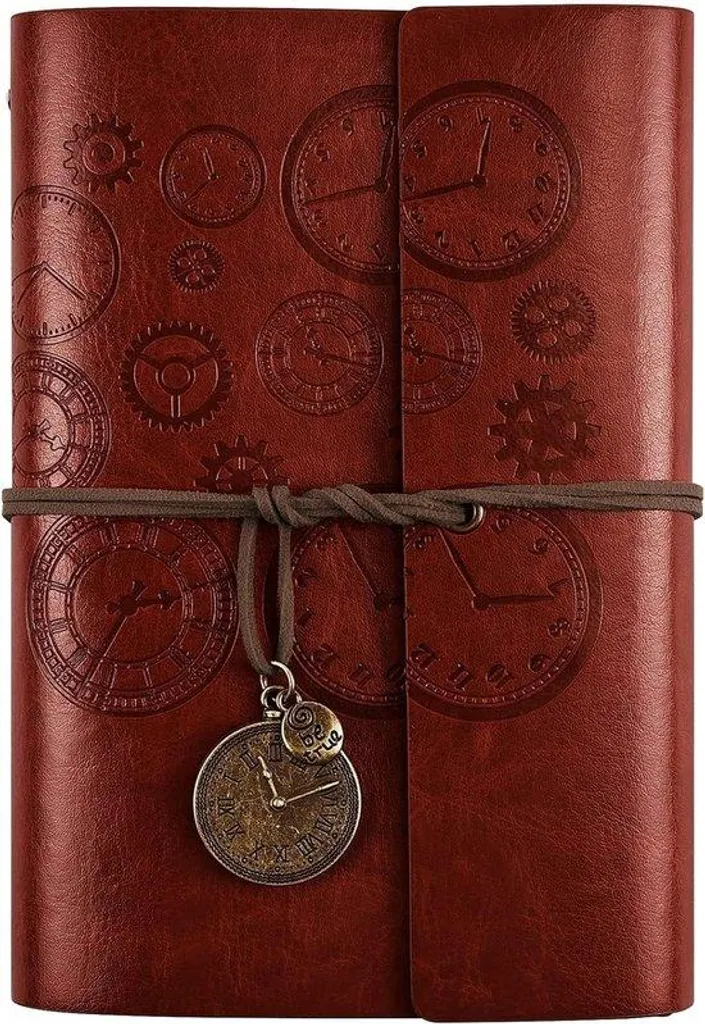 Carnet de voyage marron cuir 18x13 cm pour aventuriers et artistes