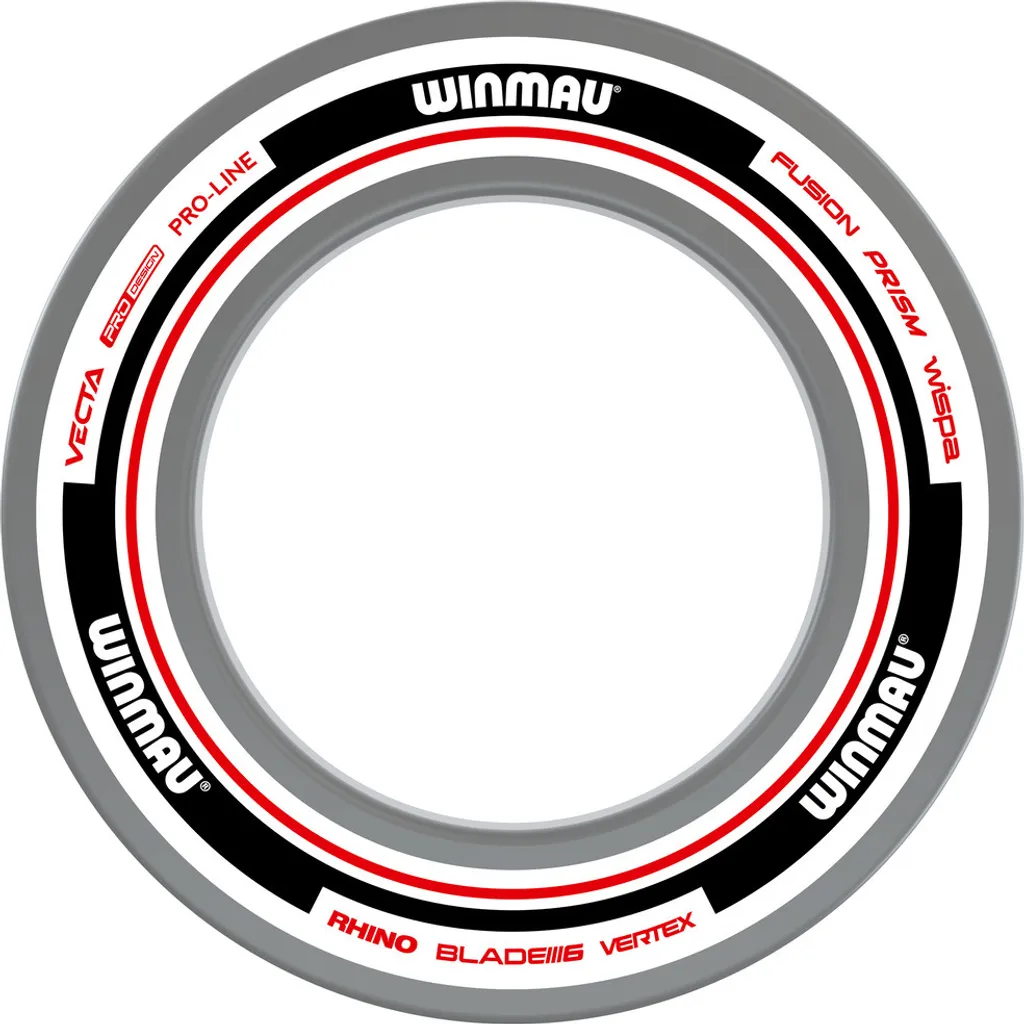 Winmau Surround Advance White Red 4453 - Anneau de Protection de Cible