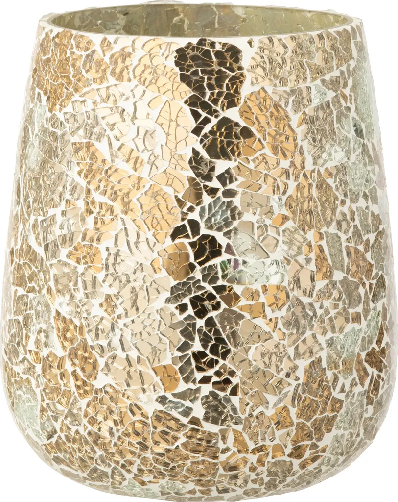 Lustre J-Line Fissuré en Verre Doré - Suspension Design Chic 60cm