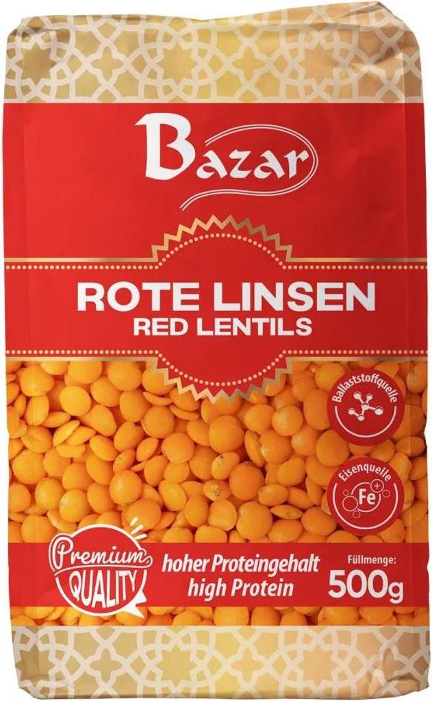 Bazar rote Linsen 500g Produktbild 