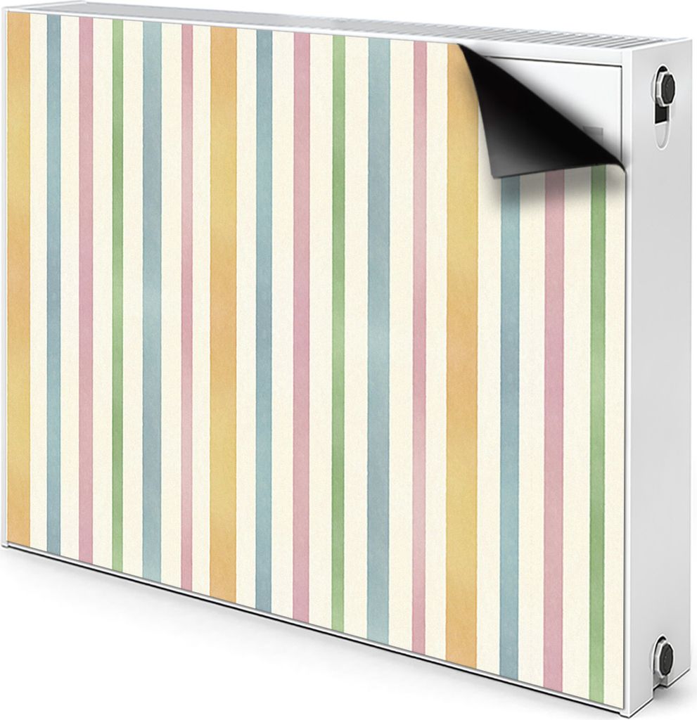 Magnet Heizkörper-Abdeckung Verkleidung Abdeckung Heizkörperabdeckung 80x60 cm - Bunte Linien