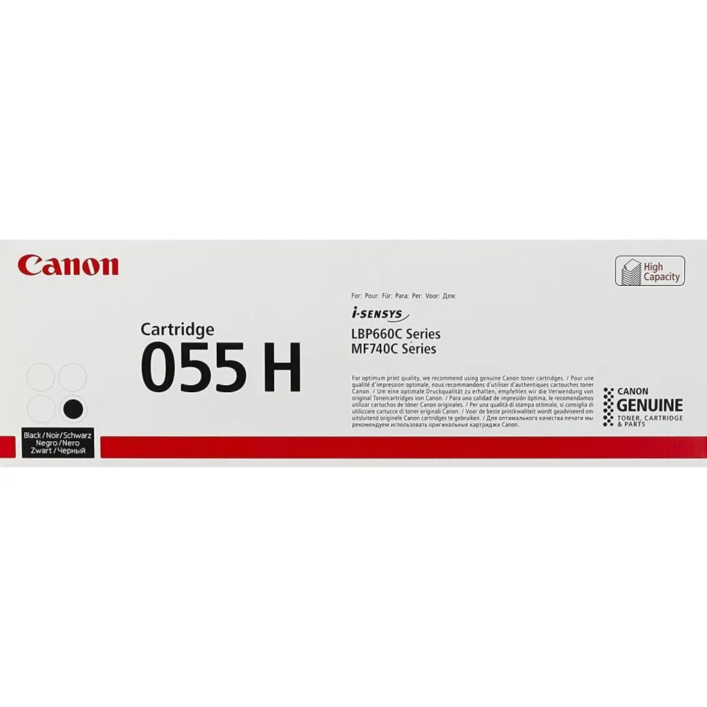 Toner Canon 055 H Noir Rendement Élevé 7600 Pages Authentique Grande Capacité