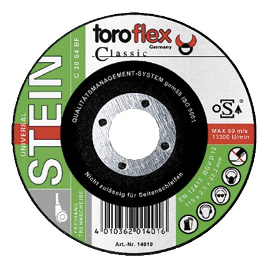 Toroflex TRENNSCHEIBE Trennscheiben für Stein 14010 115x2,5 Produktbild 