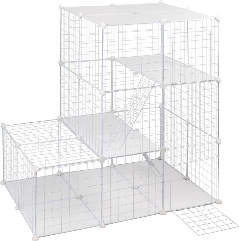 Râtelier Bolt Edge blanc ajustable 75x110cm pour chiots et rongeurs