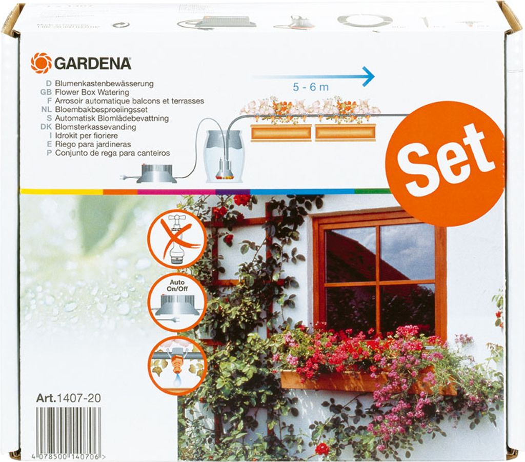 Gardena 1407-20, 10 m, 4,6 mm, Czarny, Szary, Niemcy Zdjęcie produktu 