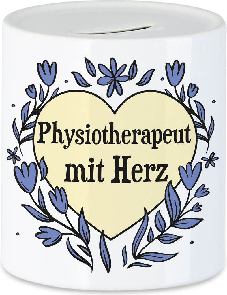 Physiotherapeut mit Herz Spardose  Geschenkidee Zum Danke Produktbild 