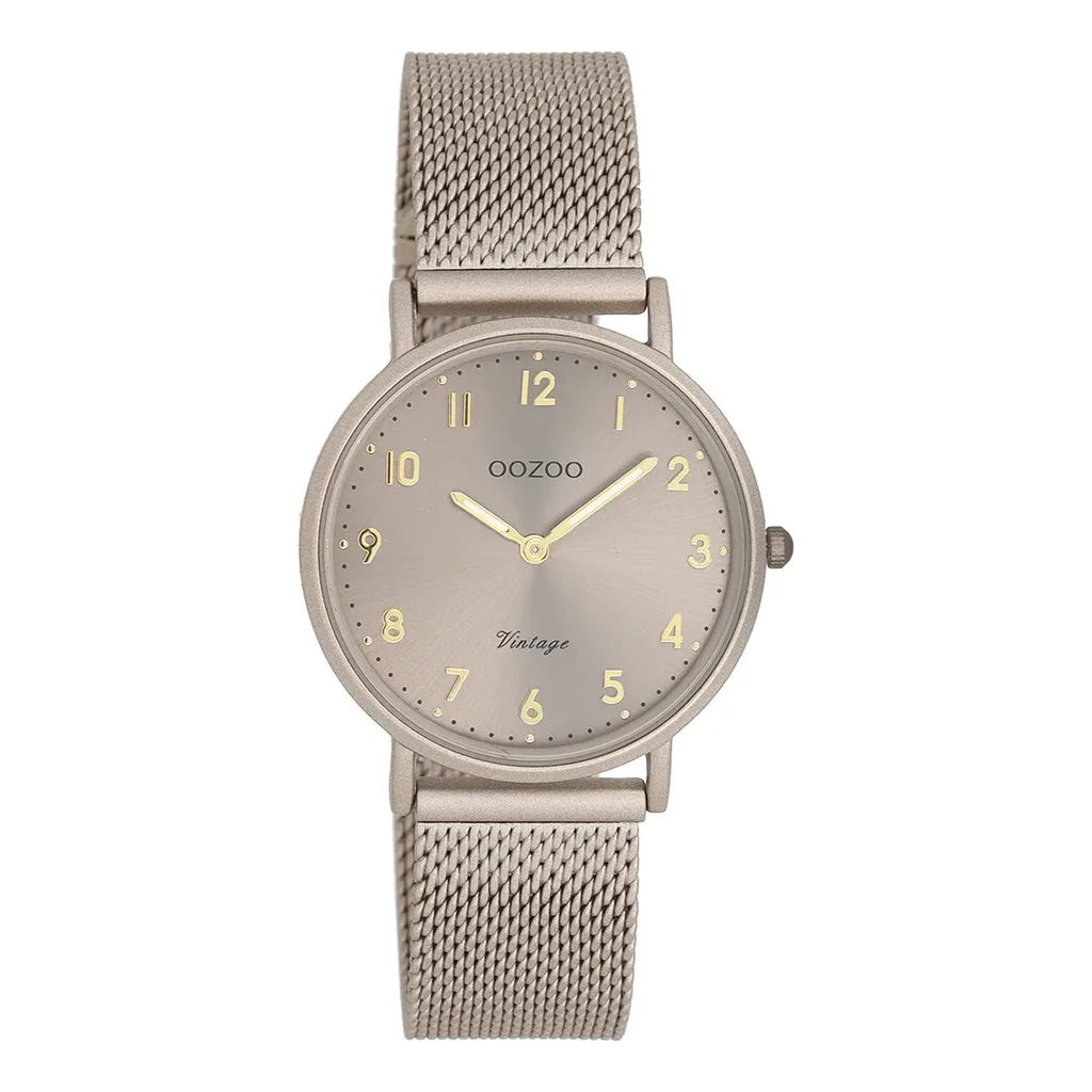 Orologio Oozoo UOC20382 Vintage - Metallo Beige Analogico Quarzo