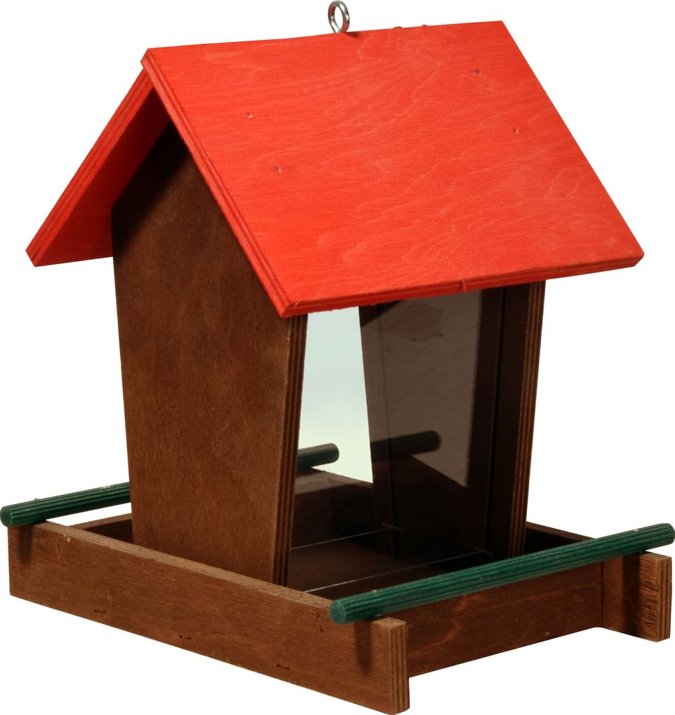 dobar Vogelhaus mit Acrylglas-Futtersilo, Futterstation zum Produktbild 