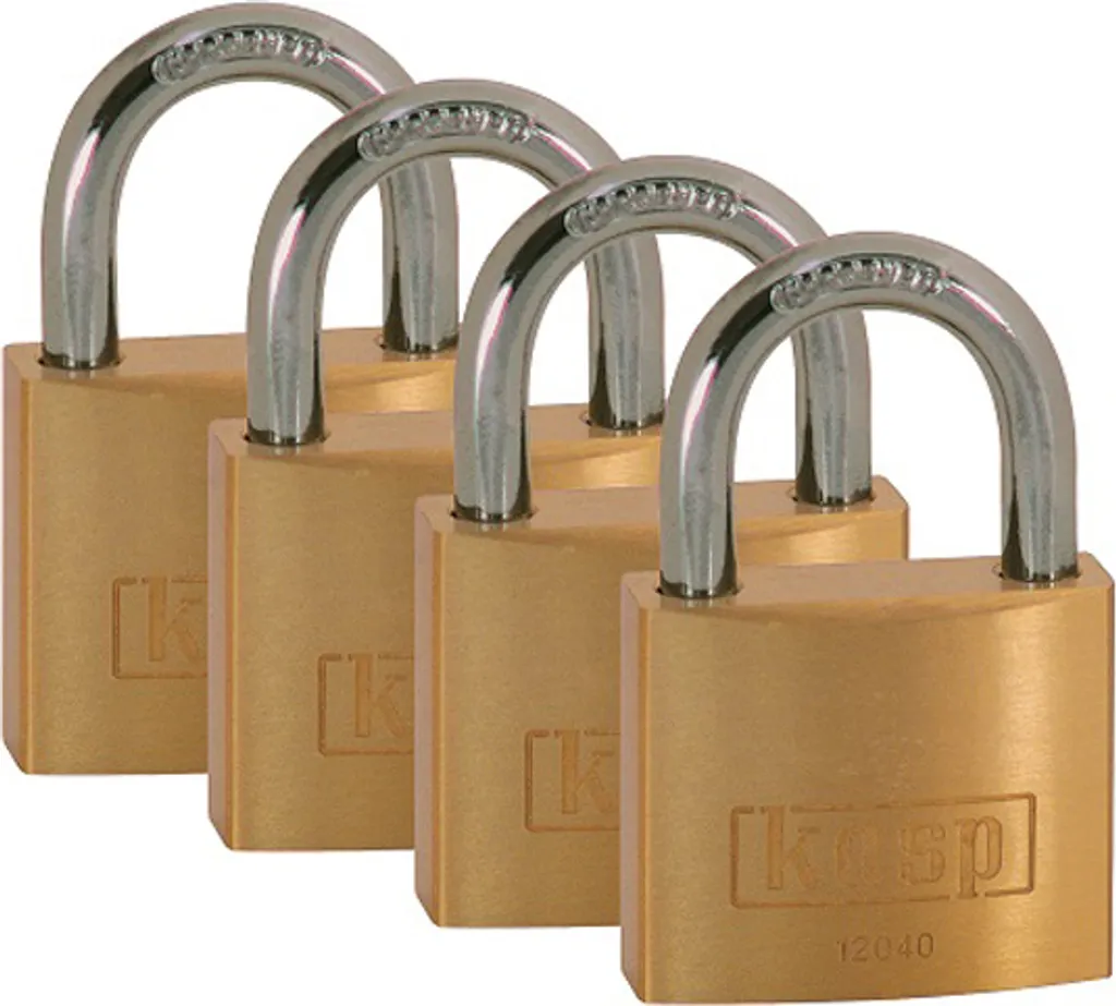 Sécurisez vos Biens contre le Vol : Pack 4 Cadenas Kasp 120 de 40 mm