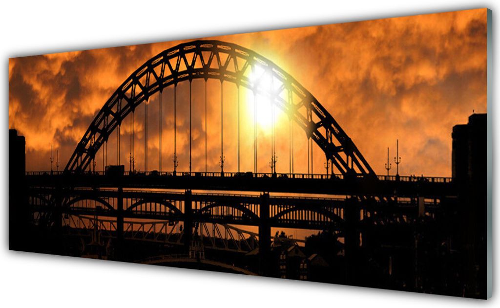 Glasbilder 125x50 Wandbild Druck auf Glas Brücke Architektur