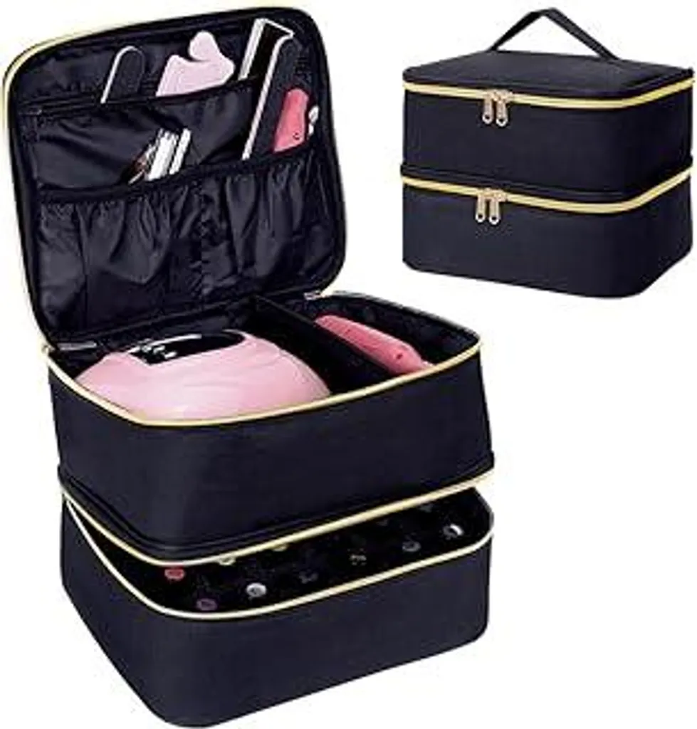 Borsa Porta Smalti Professionale YAHOURWAT | Design Nero Elegante