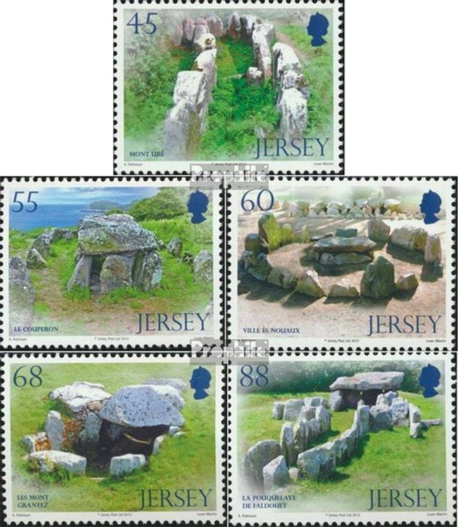 Briefmarken GB - Jersey 2012 Mi 1682-1686 (kompl.Ausg.) postfrisch Archäologie