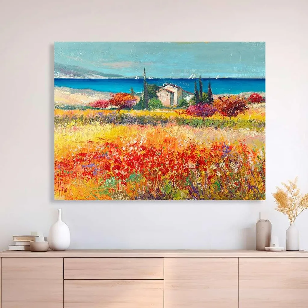 Regala un Sogno Mediterraneo: Quadro su Tela 60x40 Luigi Florio - 3