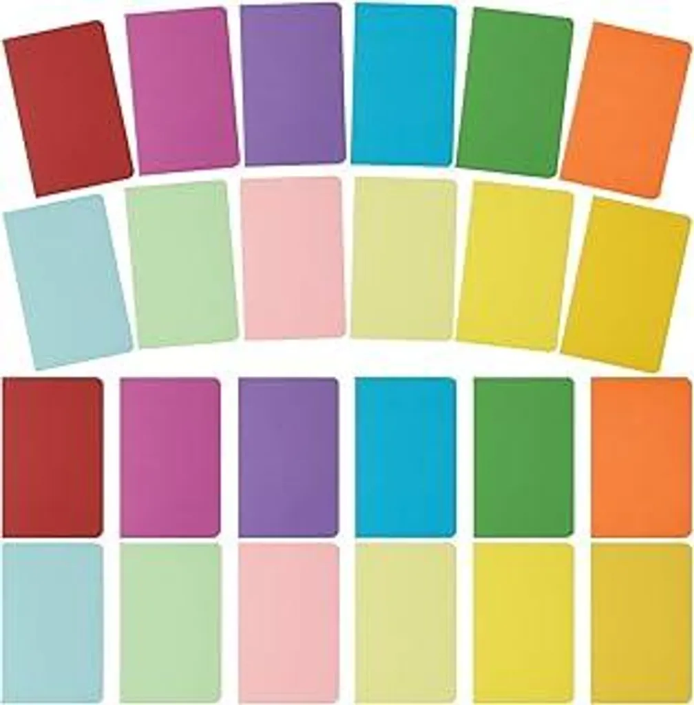 24 blocchi note A6 a righe piccoli, taccuino A6, quaderno A6 colorato con copertina in carta kraft 12 colori per diario, agenda, appunti, scrittura, ufficio, budget, lista delle cose da fare, scuola, università