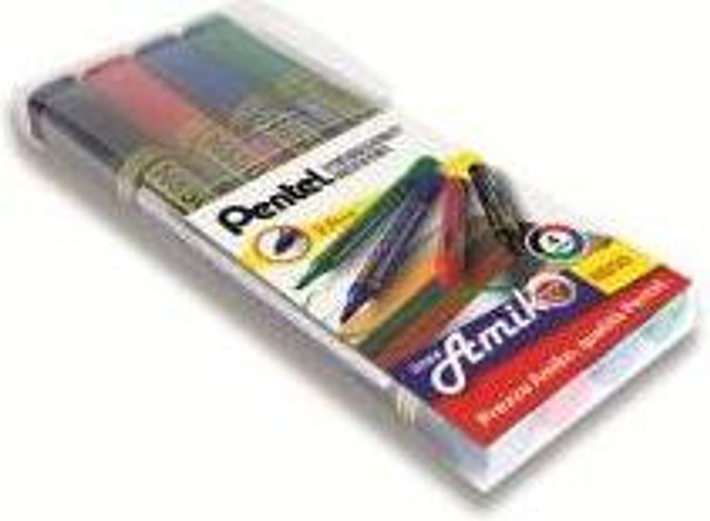 Pentel N850 Permanent-Marker Schwarz, Blau, Grün, Rot 4 Stück(e)