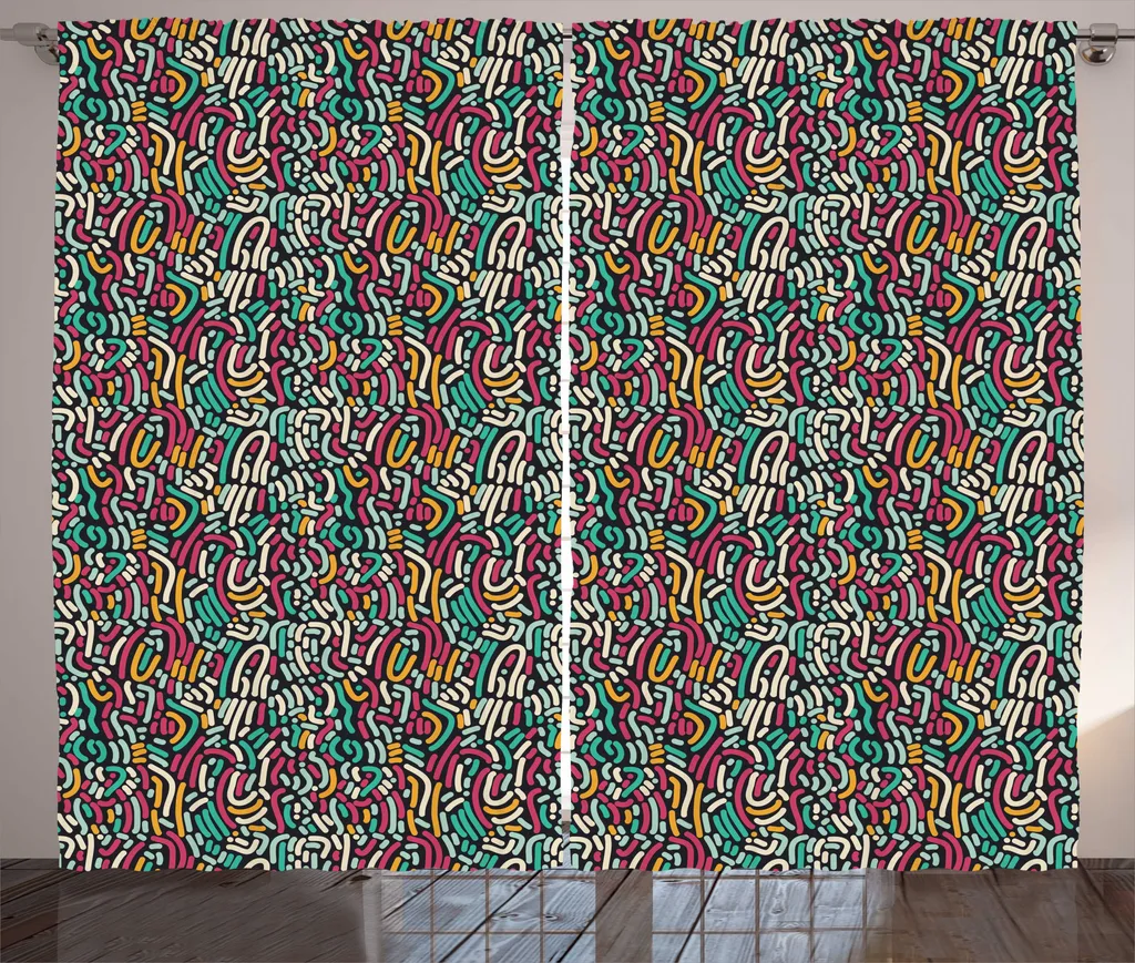 Grand Rideau Décoratif pour Salon 280 x 225 cm Facile à Installer