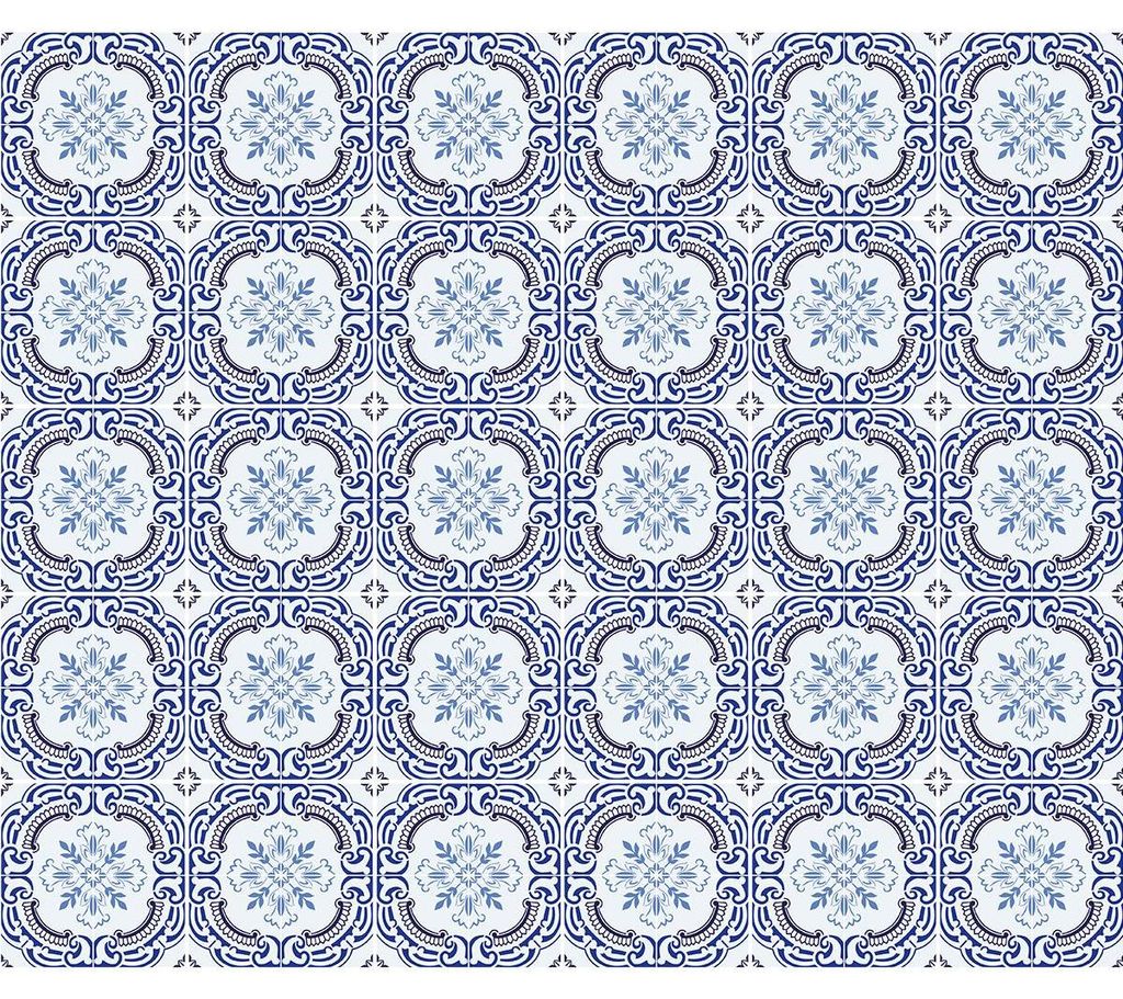 Selbstklebende Fliesenaufkleber für Küche und Bad – 30 Azulejos Batoli Zementfliesenaufkleber – 30 Aufkleber 15 x 15 cm