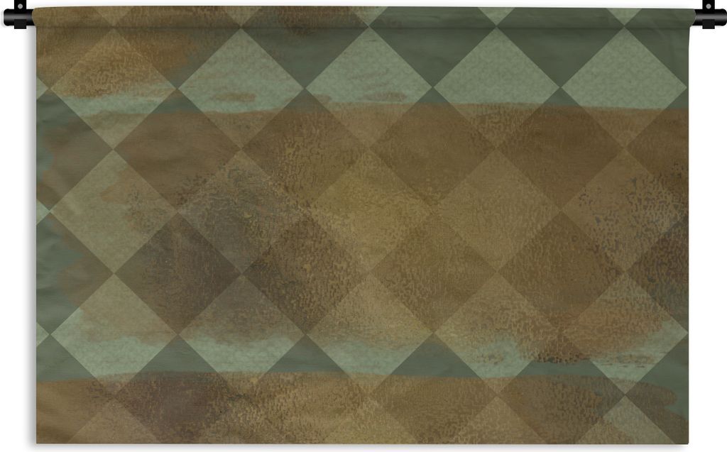 MuchoWow Wandteppich Wandbehang Muster - Gold - Block 150x100 cm Tapisserie Dekoration Wandtuch - Waschbar - Tapisserien - Wand-Decke
