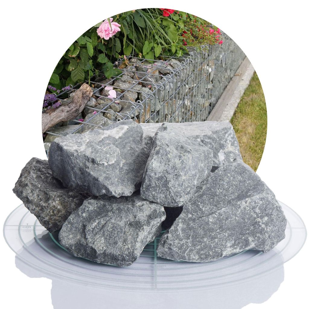 Schicker Mineral-Diabas Gabionensteine grau 25 kg-32-60mm Produktbild 