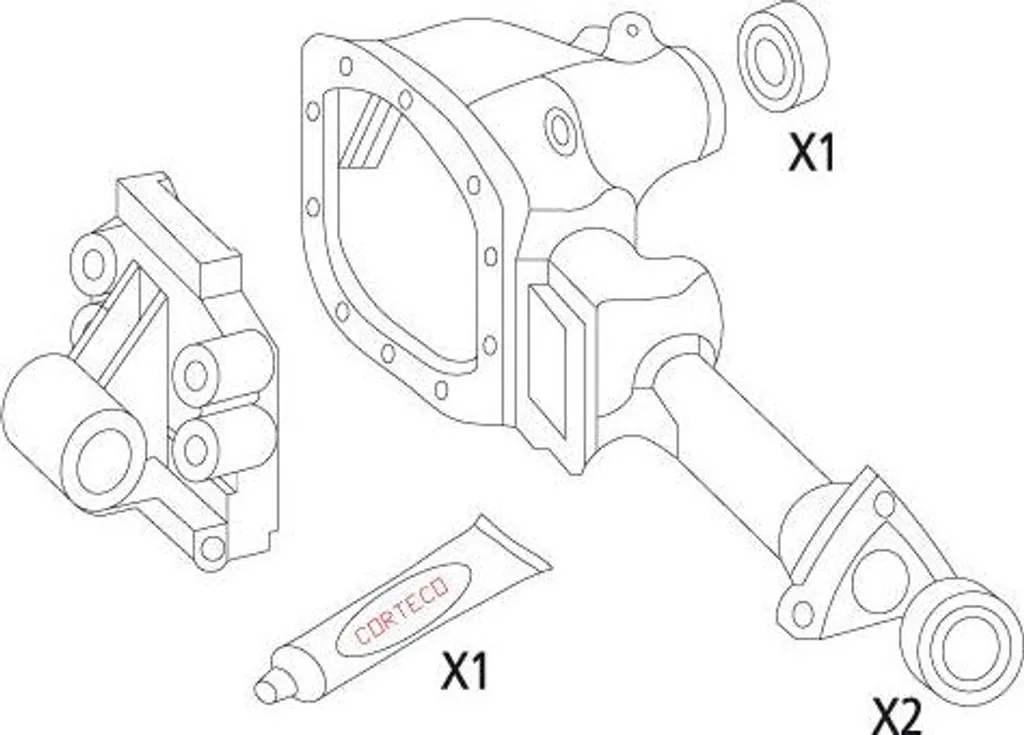Joint d'étanchéité de pont CORTECO 19535828 compatible avec Hilux OE