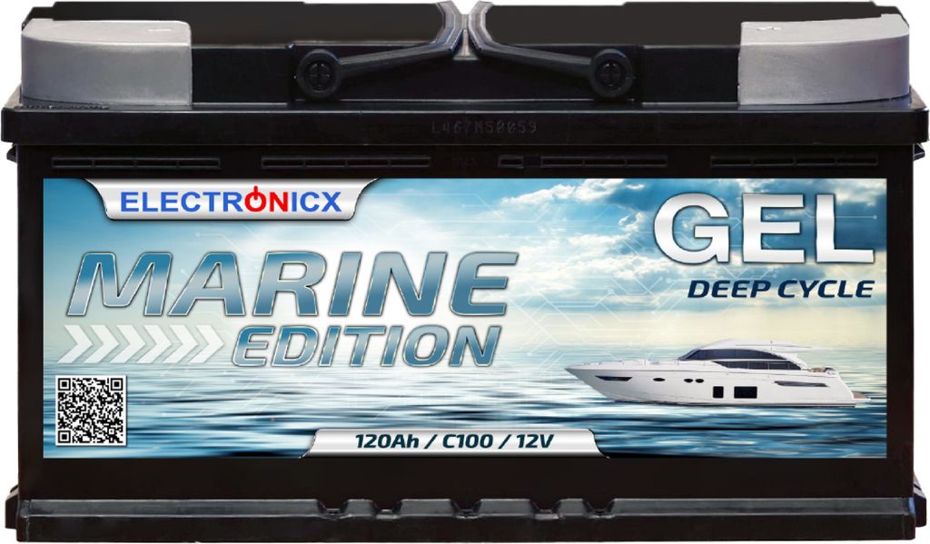 Batteria al gel Electronicx Marine Edition 120 Ah 12 V per Immagine del prodotto 