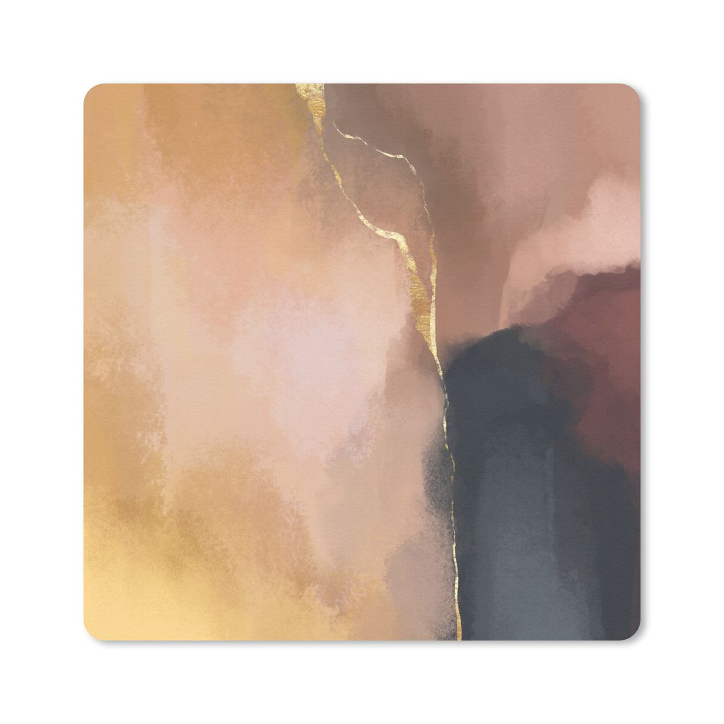 MuchoWow Mauspad Mousepad Abstrakt - Malerei - Pastell 20x20 cm - Mousepads - Maus Mat - Pad - Mausunterlage - Desk Mat - Bureauartikeln