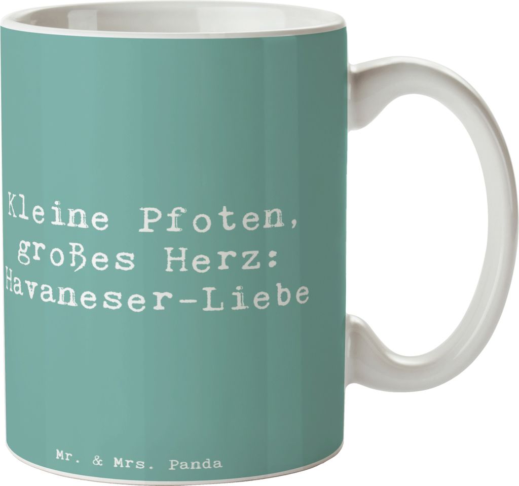 Mr. & Mrs. Panda Becher Spruch Havaneser Liebe - Meeresbrise - Geschenk, Hunderassen Pflege, Kaffeebecher, Tasse, Kaffeetasse, Hundeliebhaber, Bür...