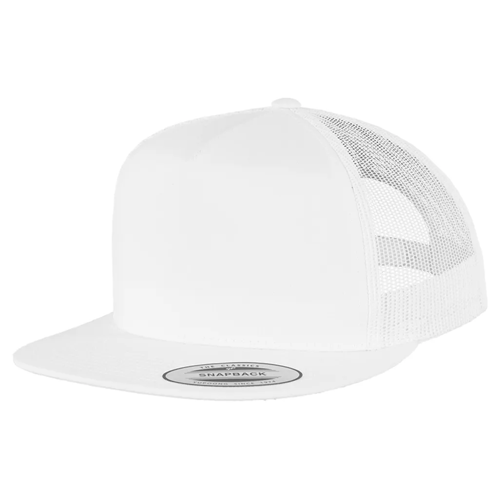 Flexfit 6006 Classic Trucker Bianco | Base Ideale per Ricamo e Stampa