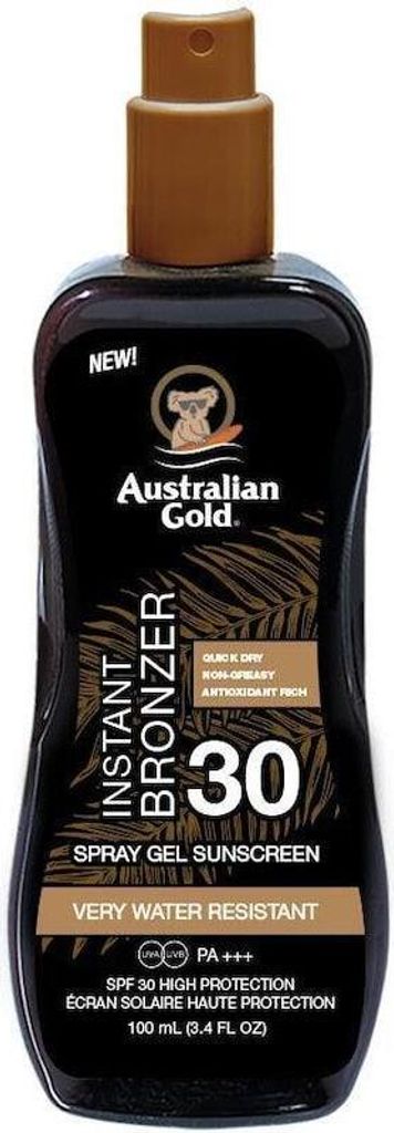 Australian Gold Spray Gel Instant Bronzer SPF30 100ml