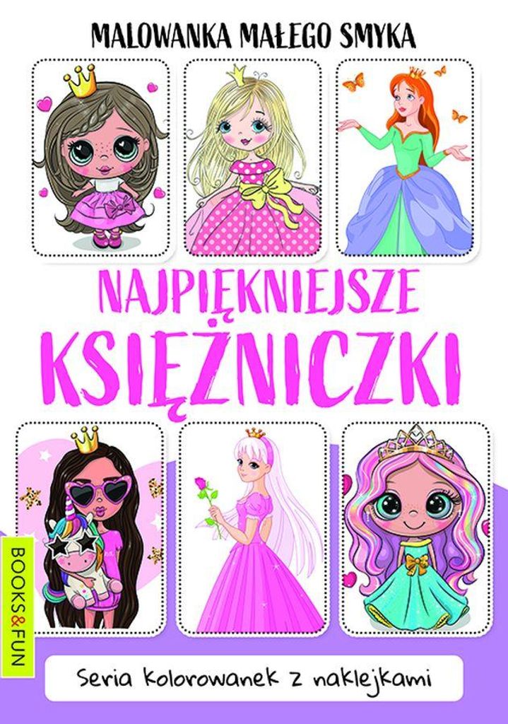 Kolorowanka dla dzieci Najpiękniejsze Księżniczki praca zbiorowa