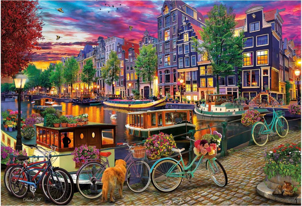 EDUCA Puzzle JZDN Bikes in Amsterdam 6000 Dlks Produktbild 