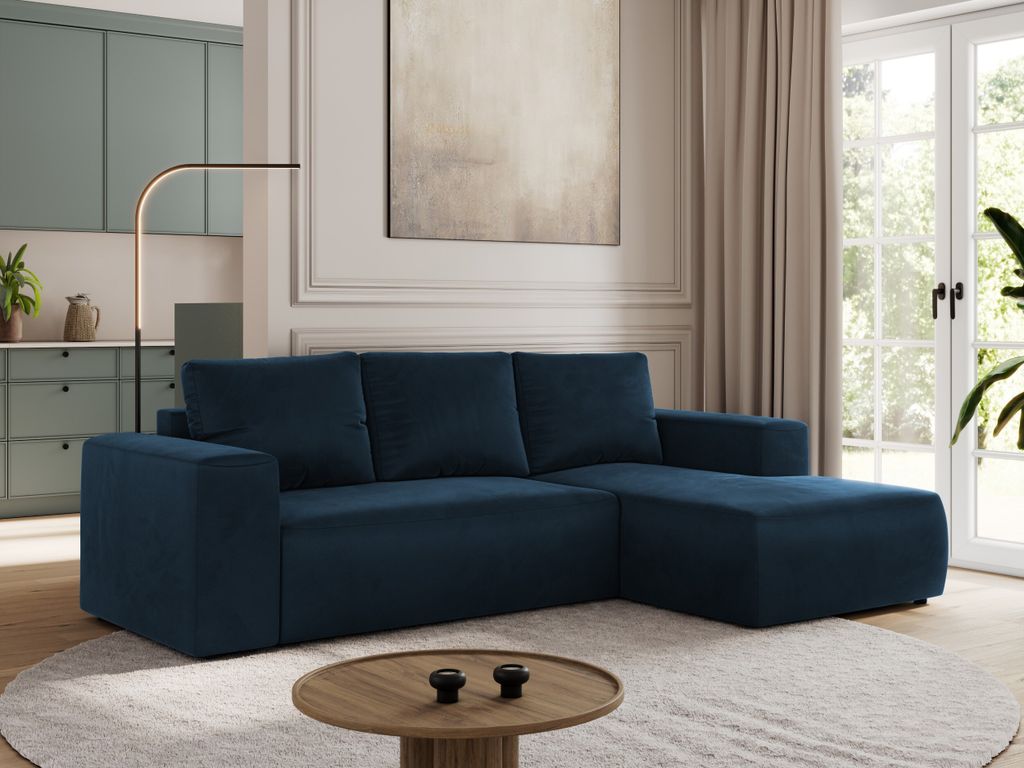 MKS MEBLE Sofa mit Schlaffunktion - Ecksofa mit Schlaffunktion und Bettkasten - Sofa 3 Sitzer - Schlafsofa - Couch - Schlafsofa mit Bettkasten - Tr...