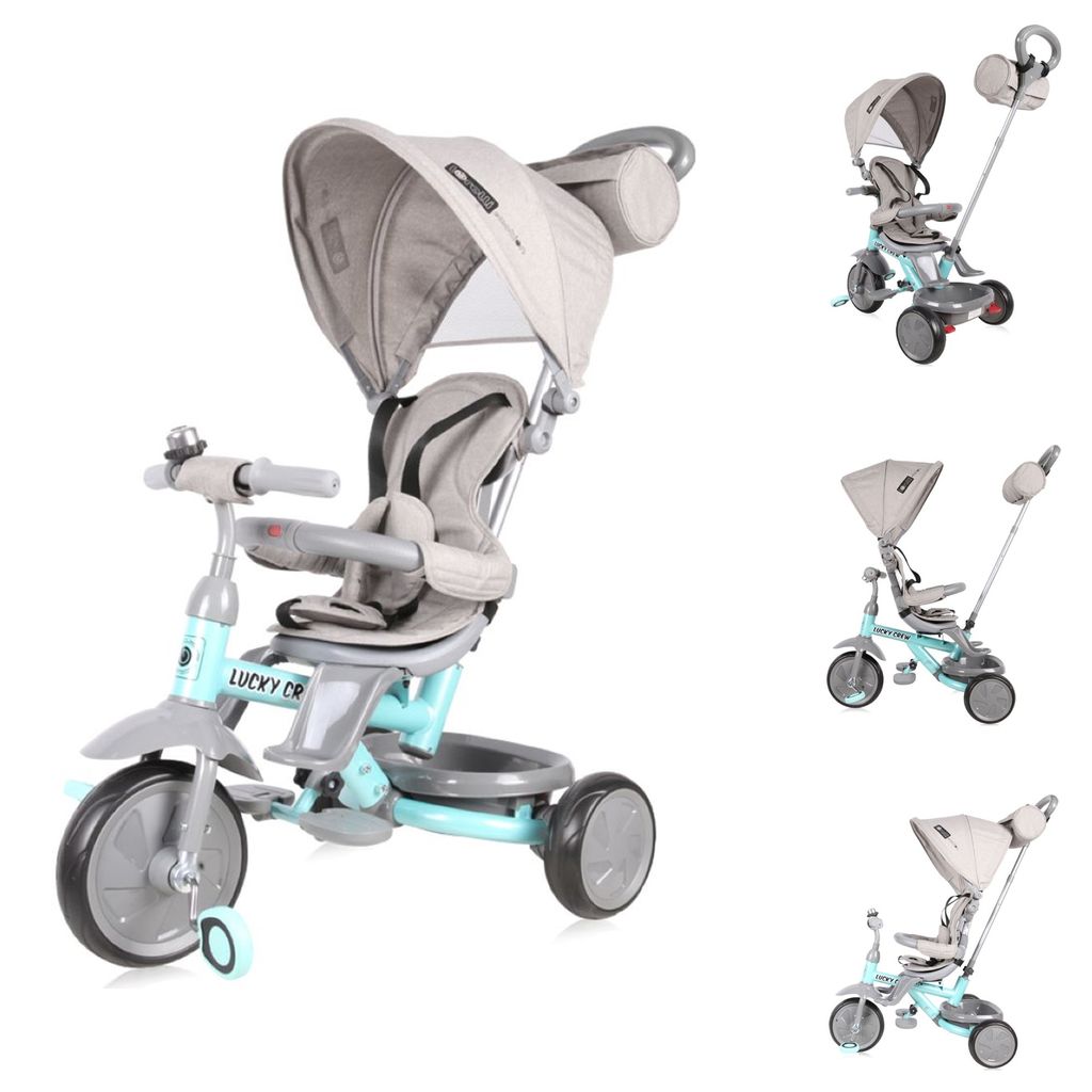 Lorelli Dreirad 4 in 1 Lucky Crew Tasche Fußstütze Produktbild 