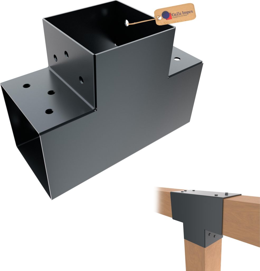 GeZu Impex Pfostenecke 3 Balken T-Model 121 x 121 mm Produktbild 