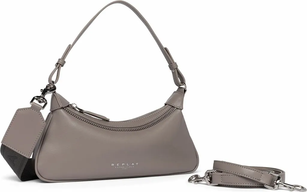 Petit sac bandoulière Replay coloris taupe style moderne Shoulder Bag