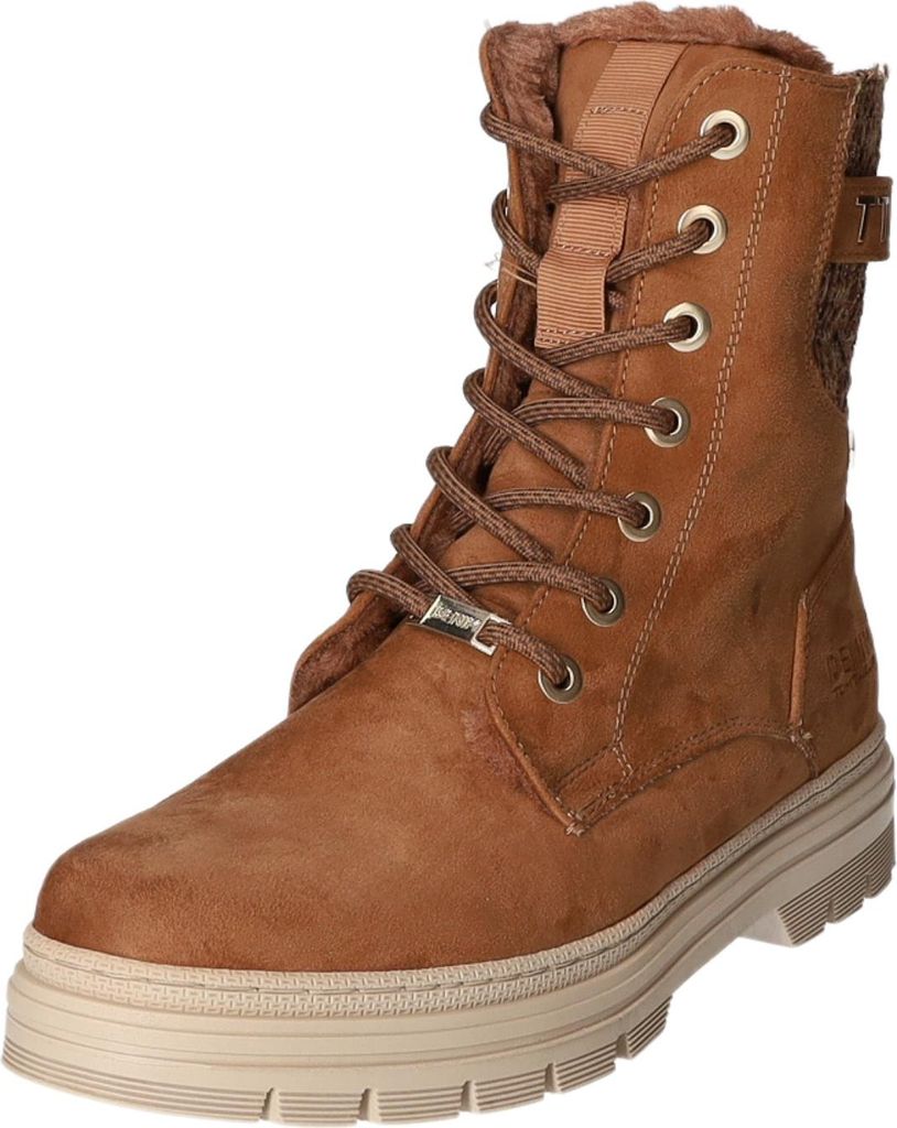 Tom Tailor Damenschuhe Schnür Stiefelette mit Reißverschluß Braun Freizeit, Schuhgröße:37 EU