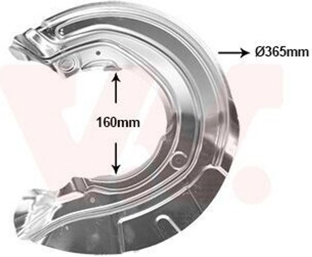 VAN WEZEL Spritzblech Bremsscheibe für BMW 1 Schrägheck (F20) Vorne Links 0633371 Ankerblech