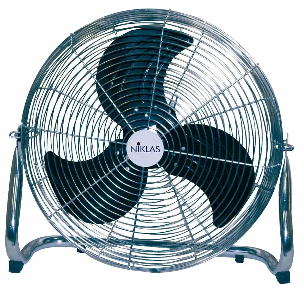 Niklas Powerfloor - Ventilateur de sol haute puissance en métal chromé