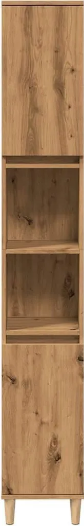 vidaXL Mobile da bagno Artisan oak 30x30x190 cm Materiale a base di legno - 4