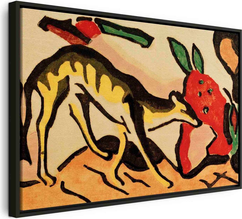 Italienischer Leinwand Leinwandbild - Fabeltier (Franz Marc) 120x80 cm Reproduktionen l-F-12646-b-a