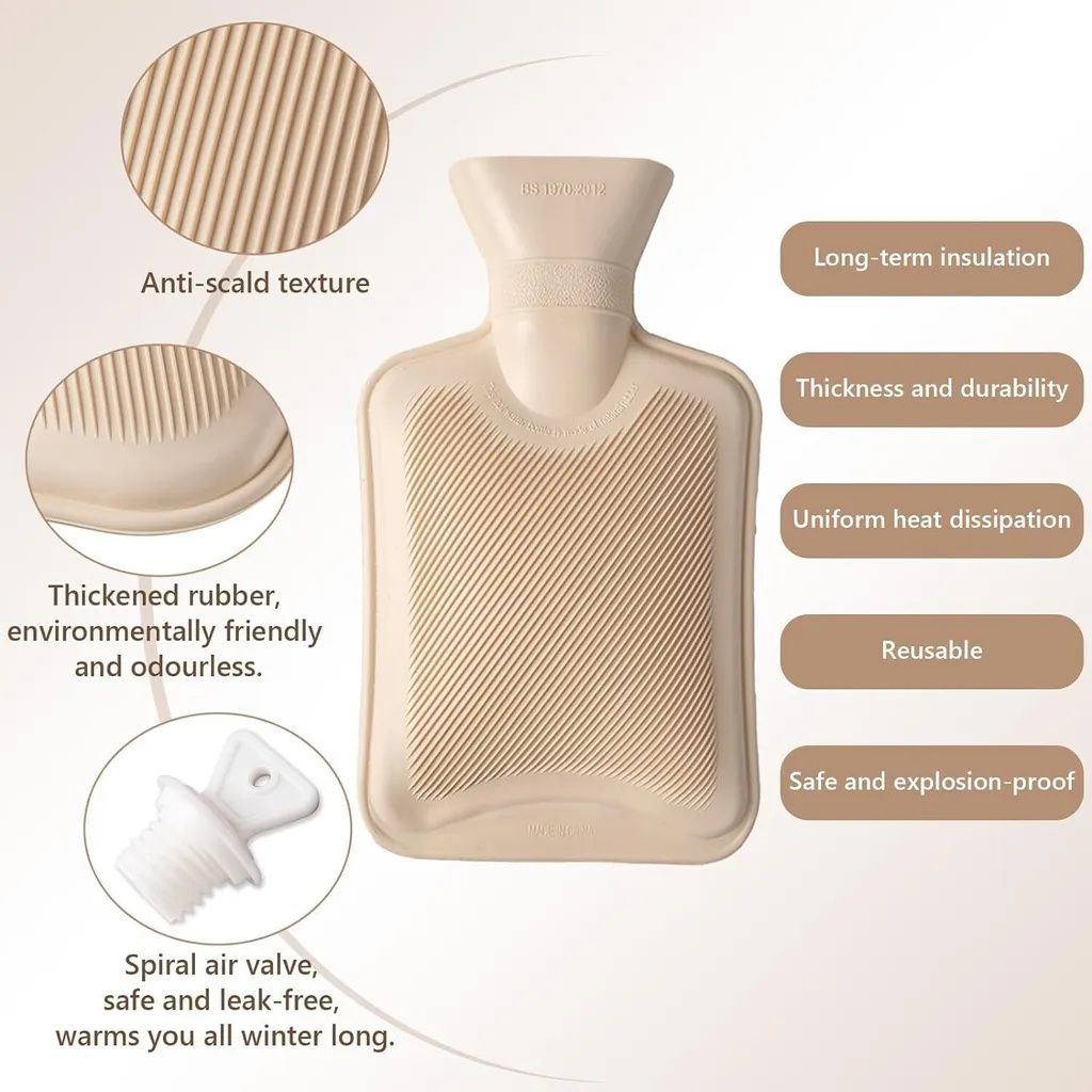 Wärmflasche Wärmflaschengürtel Wärmflasche aus Gummi mit Produktbild 3