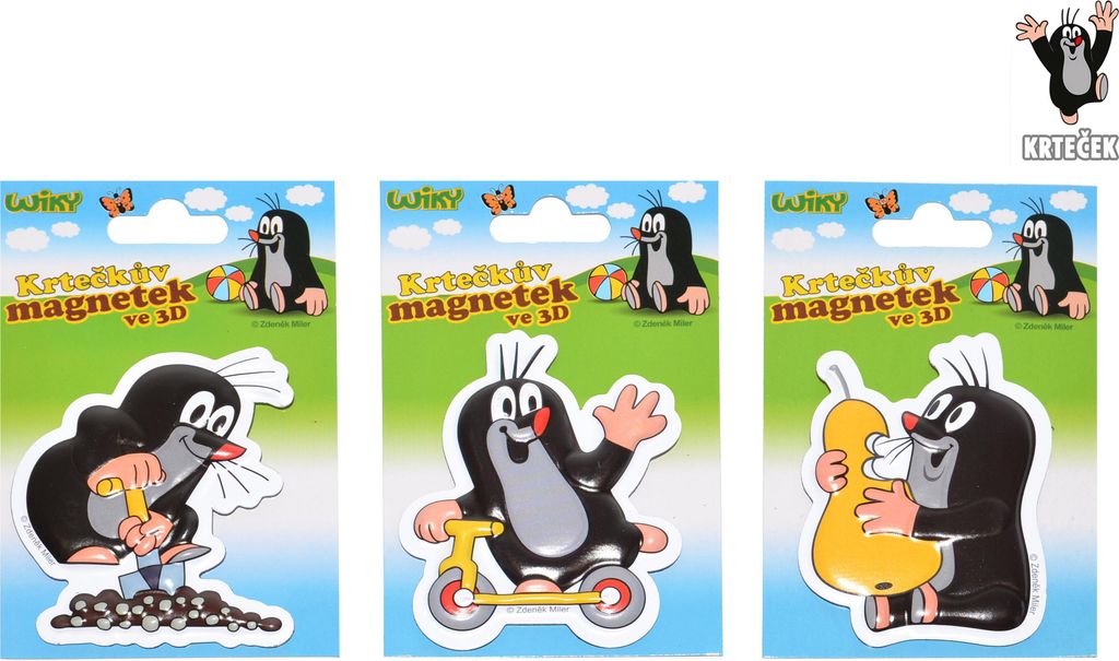 Magnet 3D Krtek 7,5cm /3 druhy Obrázek produktu 